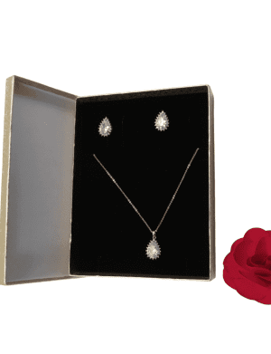 Set bijuterii mireasa, colier & cercei – ILIF305026
