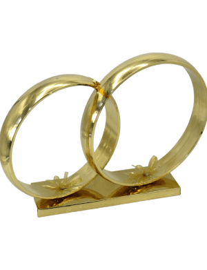 Decor masina pentru nunta, Verighete aurii, dim. 44×26 cm – ILIF306019