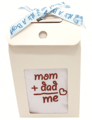 Set cadou bebelusi Mom + Dad = Me, 6 piese pentru baietel – ILIF001