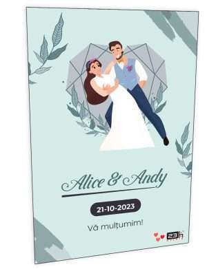 Marturie nunta personalizata, magnet frigider 10x15cm – ILIF307009