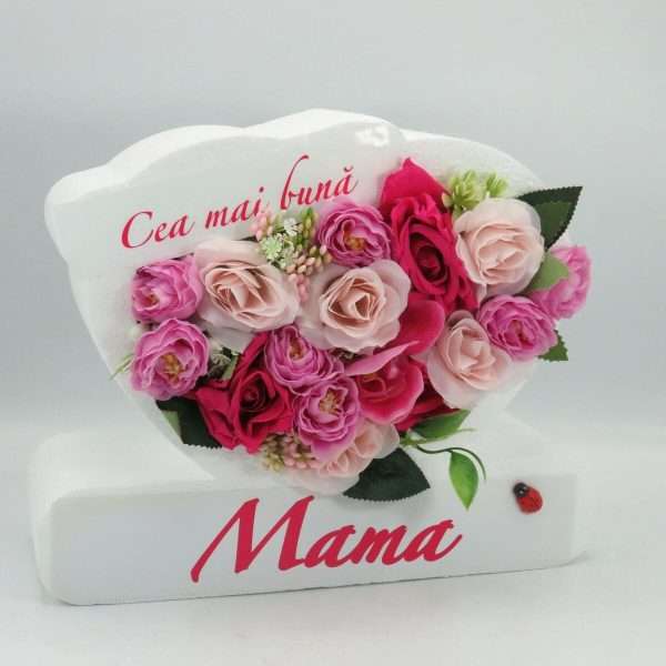 Aranjament cadou pentru mama, cu trandafiri de matase ILIF403010 (1)
