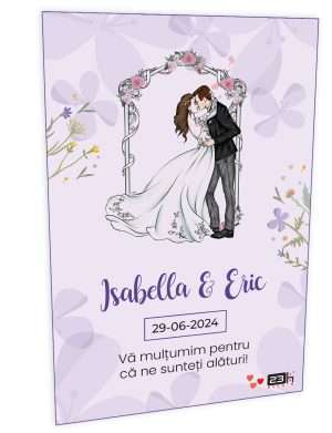 Marturie nunta personalizata, magnet frigider 10x15cm – ILIF307024