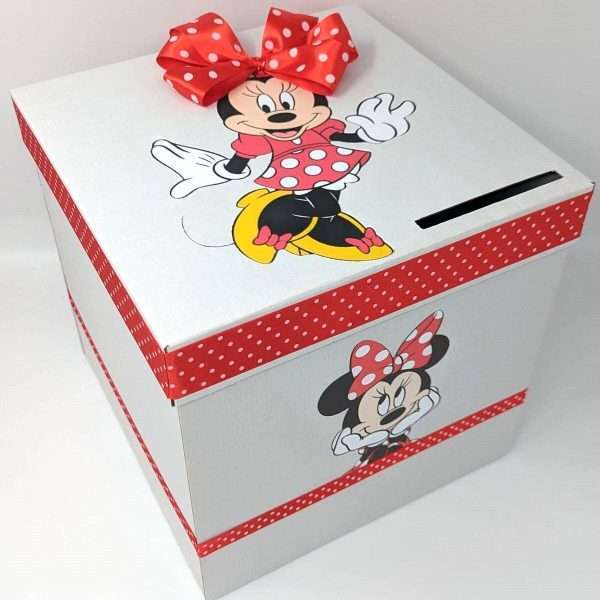 Cutie dar de botez Minnie Mouse nepersonalizata rosu DSPH307010 3