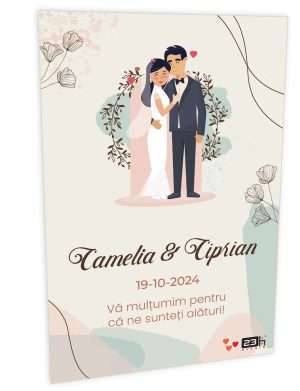 Marturie nunta personalizata, magnet frigider 10x15cm – ILIF307017