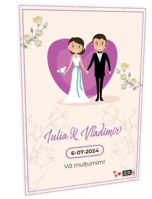 Marturie nunta personalizata, magnet frigider 10x15cm – ILIF307025