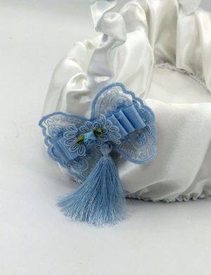 Cosulet de nunta/botez pentru cocarde/cruciulite, albastru – PRIF311007