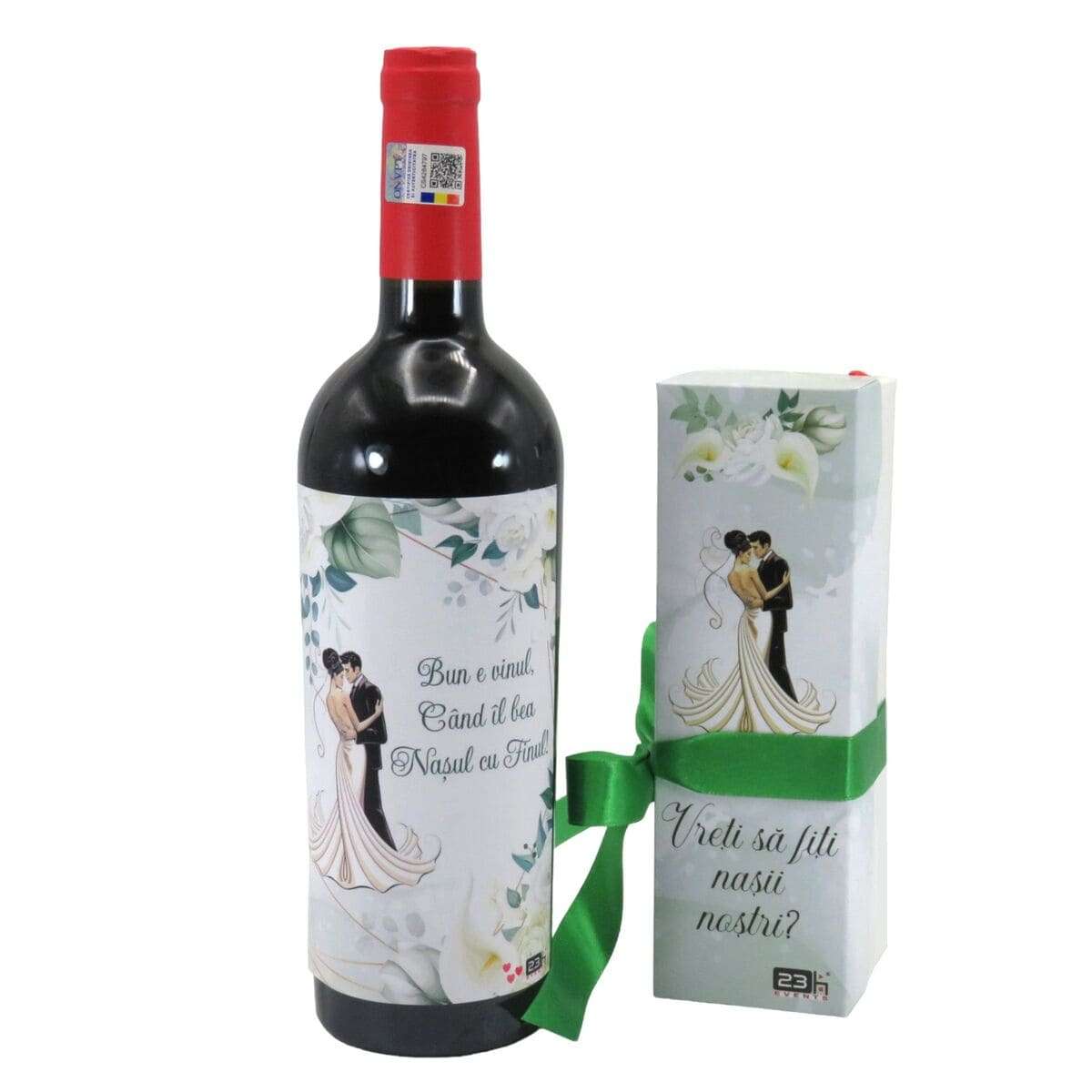 Cadou Cerere Nasi Cununie sticla vin personalizata & cutiuta cadou ILIF402009 (5)