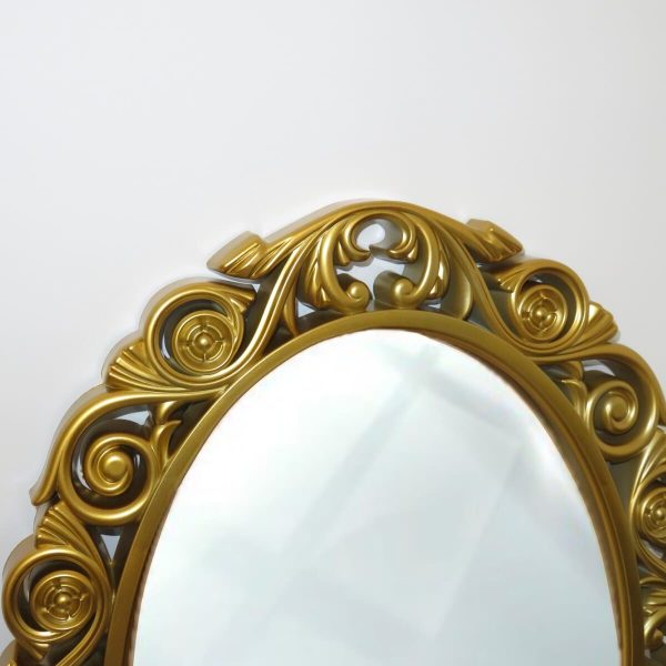 Oglinda miresei, forma ovala in stil victorian, model auriu ILIF309043 (5)