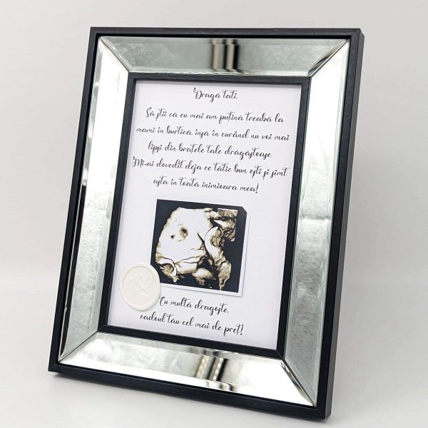Cadou pentru tata, tablou special cu ecografie bebe si mesaj DSPH311015 (5)