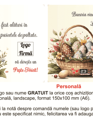 Cos cadou traditional Paste Fericit, 11 piese, produse naturale – ILIF141