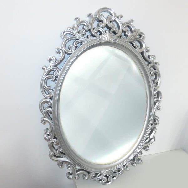 Oglinda miresei, forma ovala in stil victorian, model argintiu ILIF309044 (2)