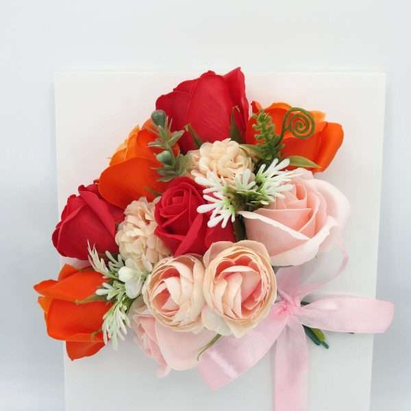 Cadou mama tablou tip aranjament floral cu trandafiri de sapun ILIF307172 2