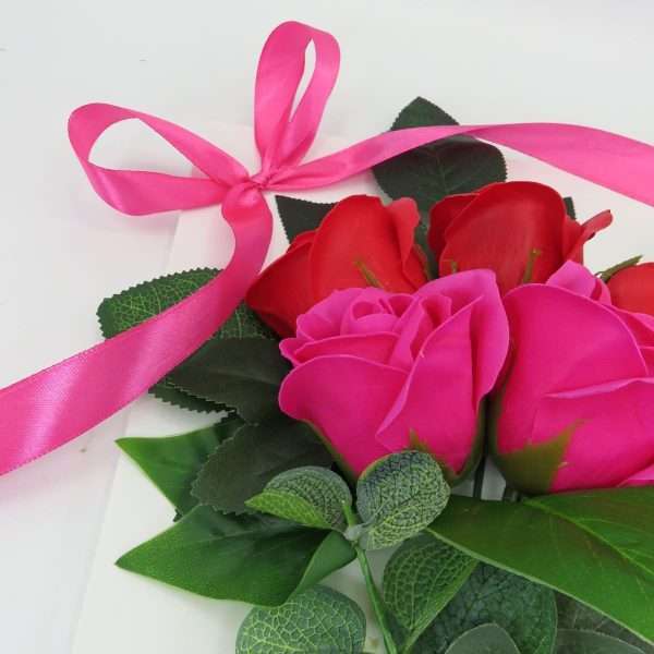 Cadou iubita tablou tip aranjament floral cu trandafiri de sapun ILIF307170 2 1