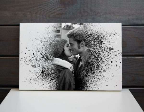 Tablou canvas personalizat cu fotografia ta Splashes of love dim. 60x40 cm OPB1918 2