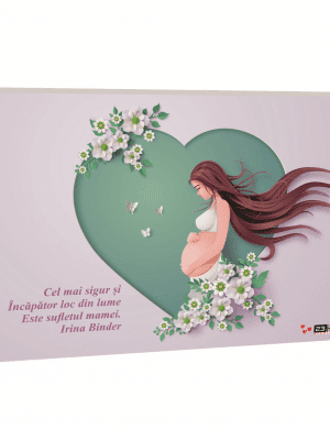 Cadou pentru mama, tablou cu imagine embosata „Cel mai sigur loc” – ILIF201029