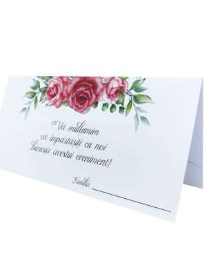 Plic de dar nunta cu model floral, alb, model 3 – MIBC203028