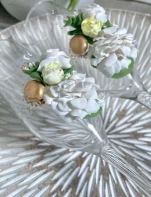 Set 2 pahare miri, decorate handmade cu fimo – AHGL203003