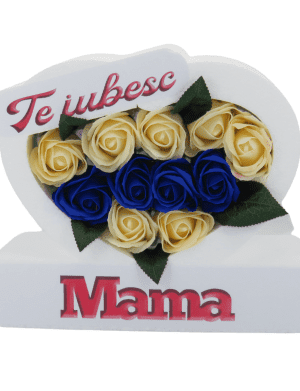 Aranjament cadou pentru mama, cu trandafiri de sapun – ILIF203004