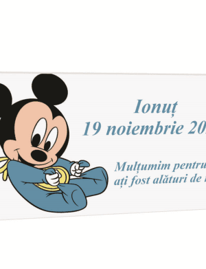 Marturie botez personalizata, Baby Mickey, cu magnet – ILIF204015