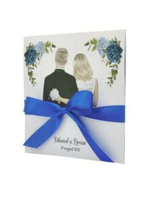 Invitatie nunta model Forever, albastru – MIBC205019