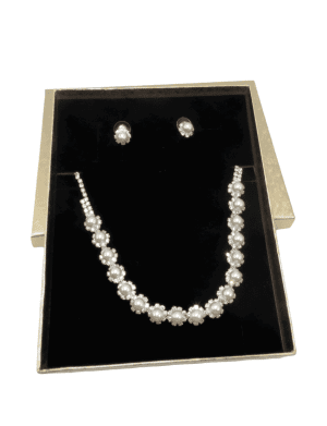 Set bijuterii mireasa, colier & cercei – ILIF208005