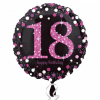 balon folie 45 cm pink 18 ani celebration