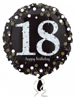 Balon folie 45 cm Sparkling 18 ani – FTB046