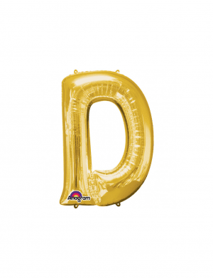 Balon folie litera D auriu 76 cm – FTB034