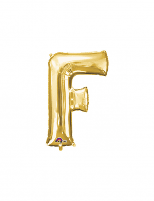 Balon folie litera F auriu 76 cm – FTB032