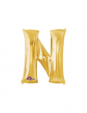 Balon folie litera N auriu 76 cm – FTB024
