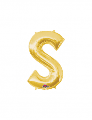 Balon folie litera S auriu 76 cm – FTB019