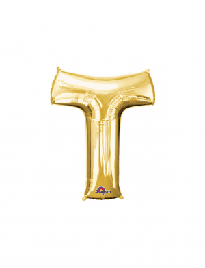 Balon folie litera T auriu 76 cm – FTB018