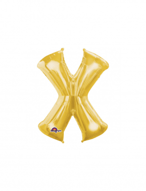 Balon folie litera X auriu 76 cm – FTB014