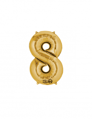 Balon folie cifra 8 auriu 86 cm – FTB004
