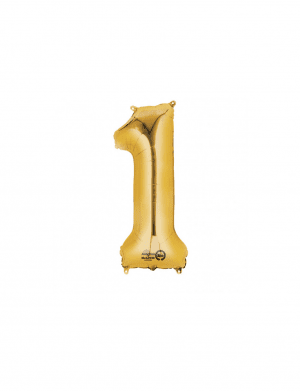 Balon folie cifra 1 auriu 86 cm – FTB011