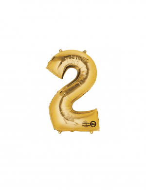 Balon folie cifra 2 auriu 86 cm – FTB010