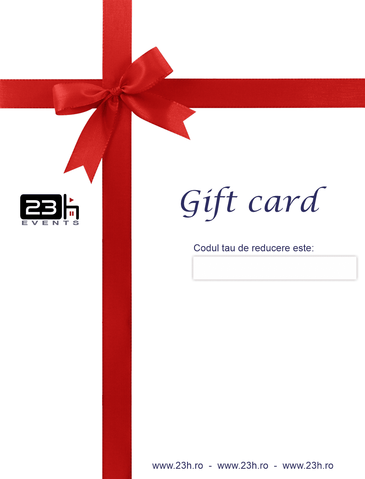 gift cards 23h Events