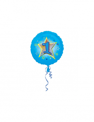 Balon folie 45 cm Blue Stars 1 AN – FTB039