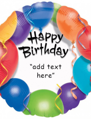 Balon folie 45 cm Happy Birthday Personalizabil – FTB050