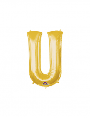 Balon folie litera U auriu 86 cm – FTB017