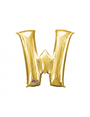 Balon folie litera W auriu 76 cm – FTB015