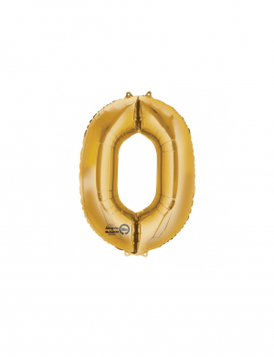Balon folie cifra 0 auriu 86 cm – FTB002