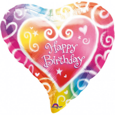 balon folie figurina 45 cm inima happy birthday