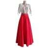 Tinuta eleganta, ie si fusta, brodata LLDJ10136 (1)