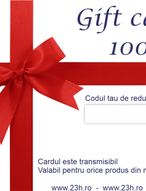 Gift Card, valoare 100 lei, cadou personalizat, culoare alb cu rosu – ILIF1962