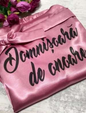 Halat satin premium, Domnisoara de onoare roz – ACD201025
