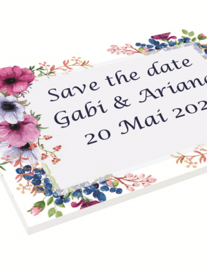 Placuta Save The Date, personalizata cu nume si data – ILIF201003