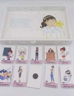 Tavita mot cu 10 meserii, Fetita, model nepersonalizat, ILIF201014