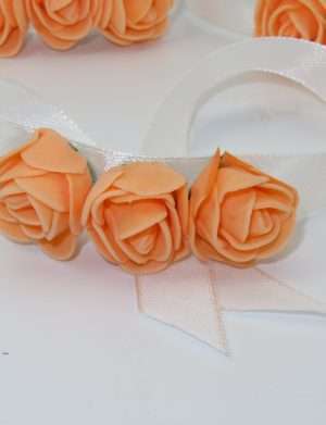 Corsaj domnisoare de onoare, set 5 buc, flori portocalii – ILIF203066