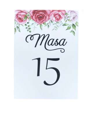 Numar Masa cu model floral, alb, model 3 – DSBC203022